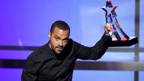 LOS ANGELES, CA - JUNE 26: Honoree Jesse Williams accepts the Humanitarian Award onstage during the 2016 BET Awards at the Microsoft Theater on June 26, 2016 in Los Angeles, California. (Photo by Kevin Winter/BET/Getty Images for BET)